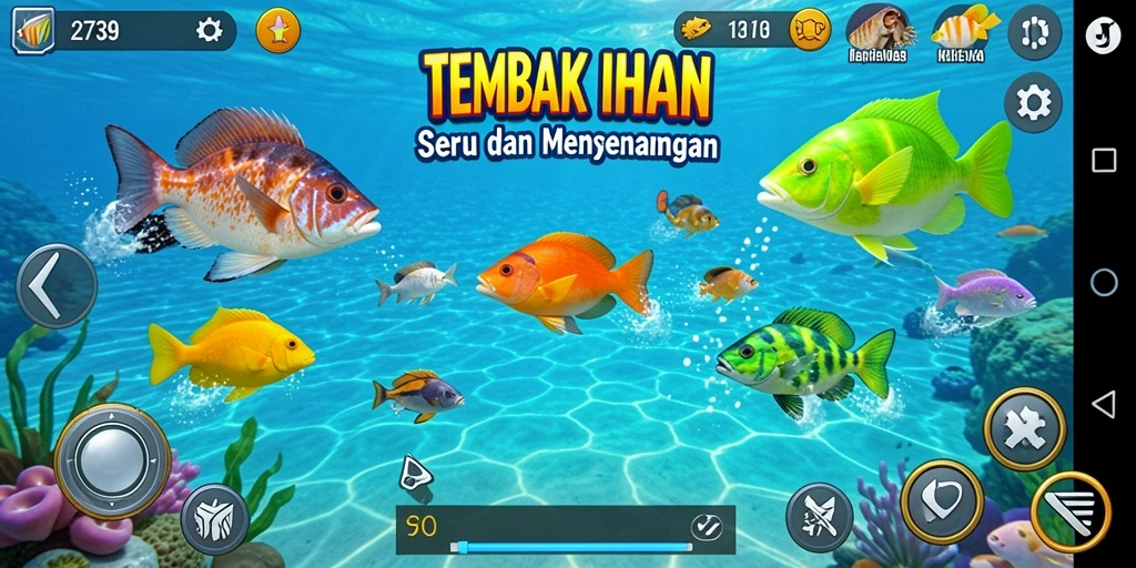 Tampilan gameplay seru dalam game Tembak Ikan 2739.