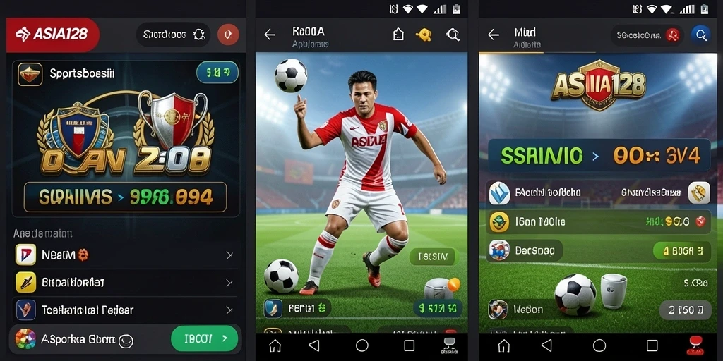 Tampilan antarmuka ASIA128 yang modern dan menarik untuk taruhan olahraga.