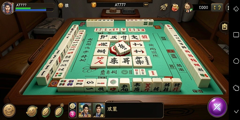 Tampilan gameplay AT777 yang menarik dalam permainan Mahjong.
