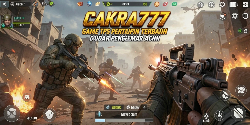 Tampilan action-packed dari gameplay CAKRA777 di dunia TPS.