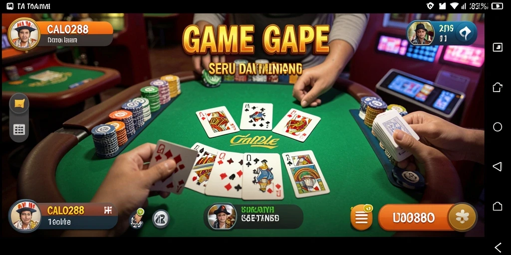Gameplay Gaple yang seru dan kompetitif di CALO288.
