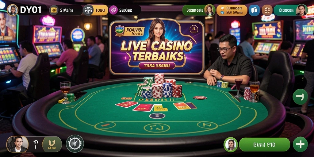 Tampilan gameplay Live Casino yang mengasyikkan dengan dealer profesional.
