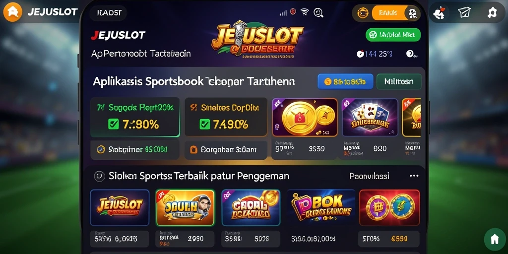 Tampilan gameplay Sportsbook yang menarik dan interaktif di JEJUSLOT.