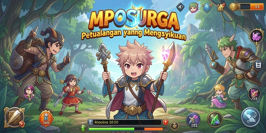 Tampilan gameplay MPOSURGA yang menampilkan karakter Anime yang dinamis.