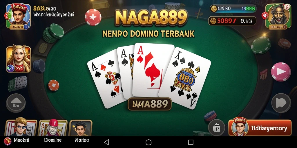 Tampilan screenshot NAGA889 menampilkan gameplay seru permainan Domino.