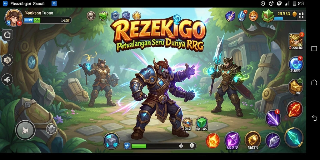 Tampilan gameplay seru dalam game RPG REZEKIGO.