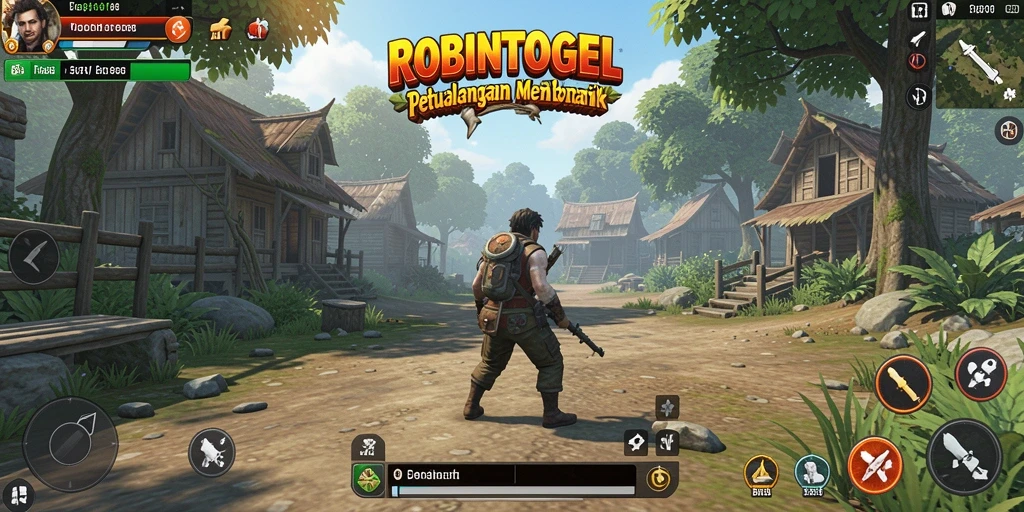 Tampilan menakjubkan dan interaksi gameplay dalam ROBINTOGEL.