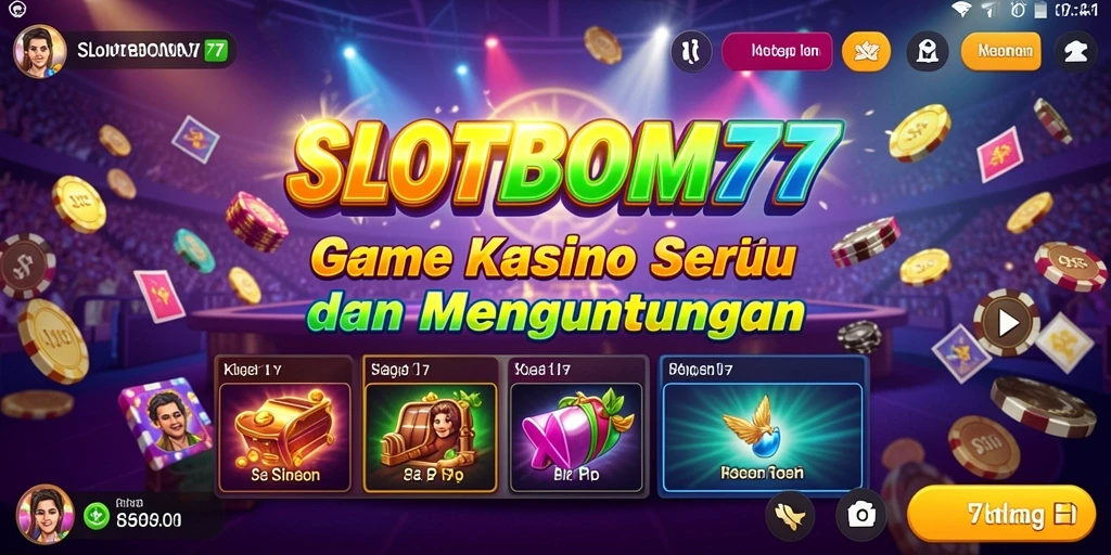 Tampilan menarik dari gameplay Kasino di SLOTBOM77.