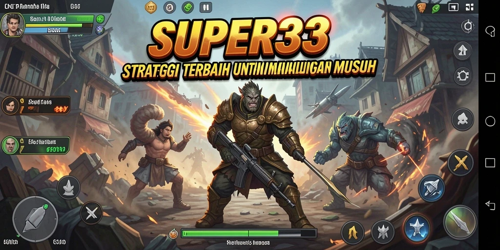 Gameplay SUPER33 yang menegangkan dan strategis.